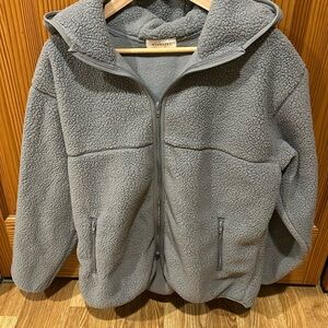 Wishlist Women’s Sherpa Hooded Jacket Gray Size M